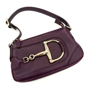 Gucci Purple Hasler Horsebit Shoulder Bag